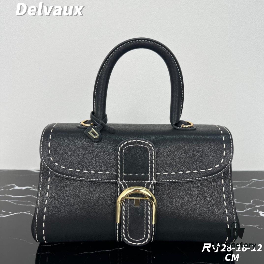 Delvaux 2024 Spring-Summer Exposed Stitching Collection Brillant PM in Calfskin