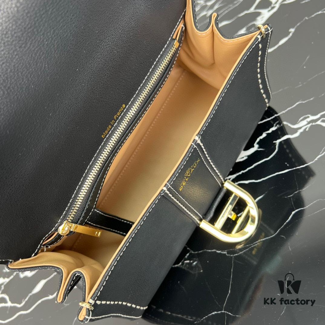 Delvaux 2024 Spring-Summer Exposed Stitching Collection Brillant PM in Calfskin