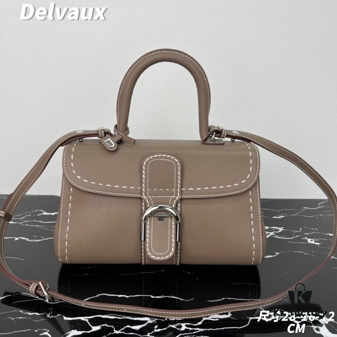 Delvaux 2024 Spring/Summer Hand-Stitched Collection Brillant PM in Caramel Rodeo Calf Leather