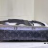 M45265 Black Floral, Aged Floral, Black Check - Sac Plat Horizontal Zippé Briefcase