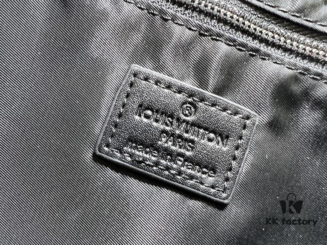 M45265 Black Floral, Aged Floral, Black Checkered | Sac Plat Horizontal Zippé Briefcase