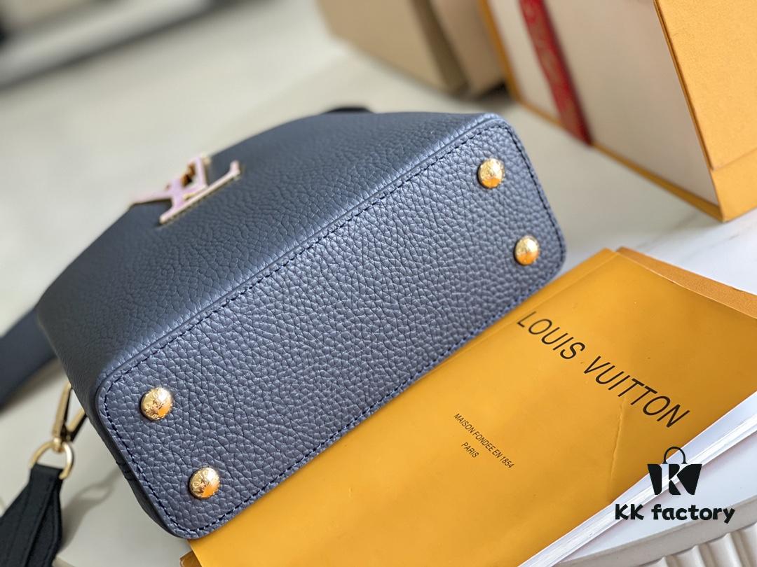 Luxury Full Set Packaging 【Premium Original Leather M21150💋M58718 Deep Blue Shell Button】