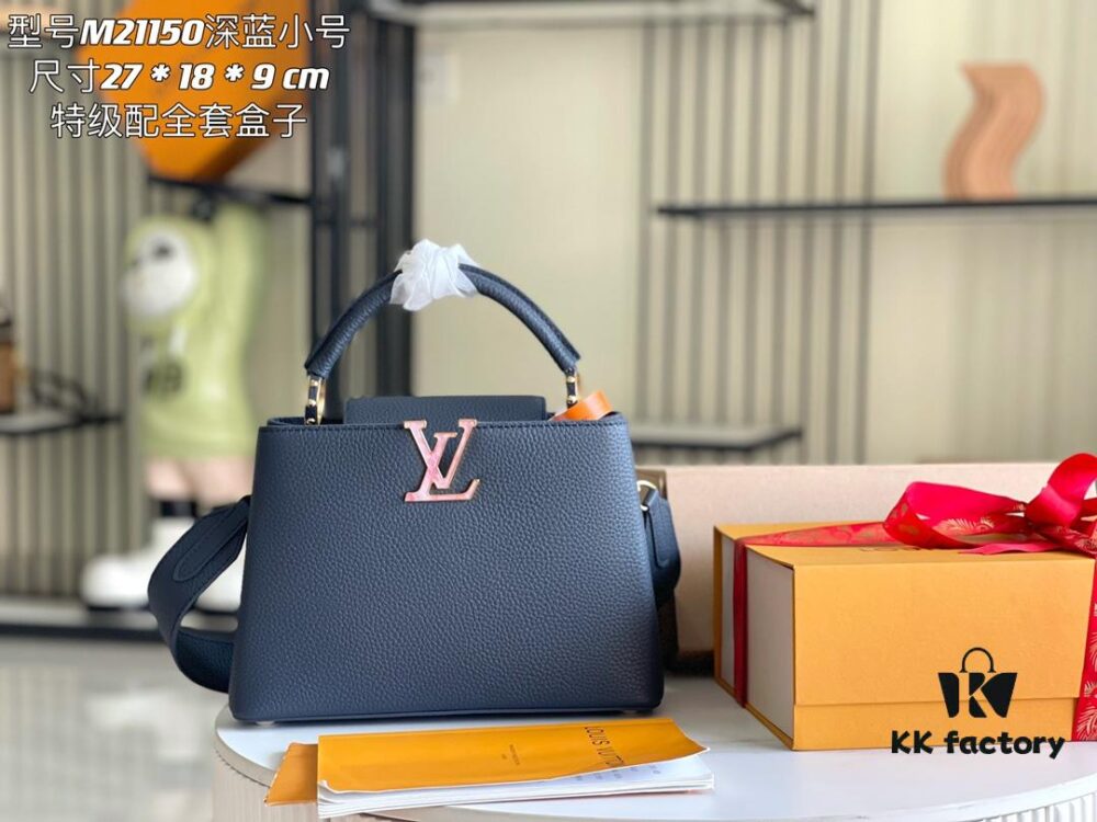 693068866e68136f4d9a4bcb Supreme Quality Full Set Packaging 【Premium Original Leather M21150💋M58671 Deep Blue Shell Button】