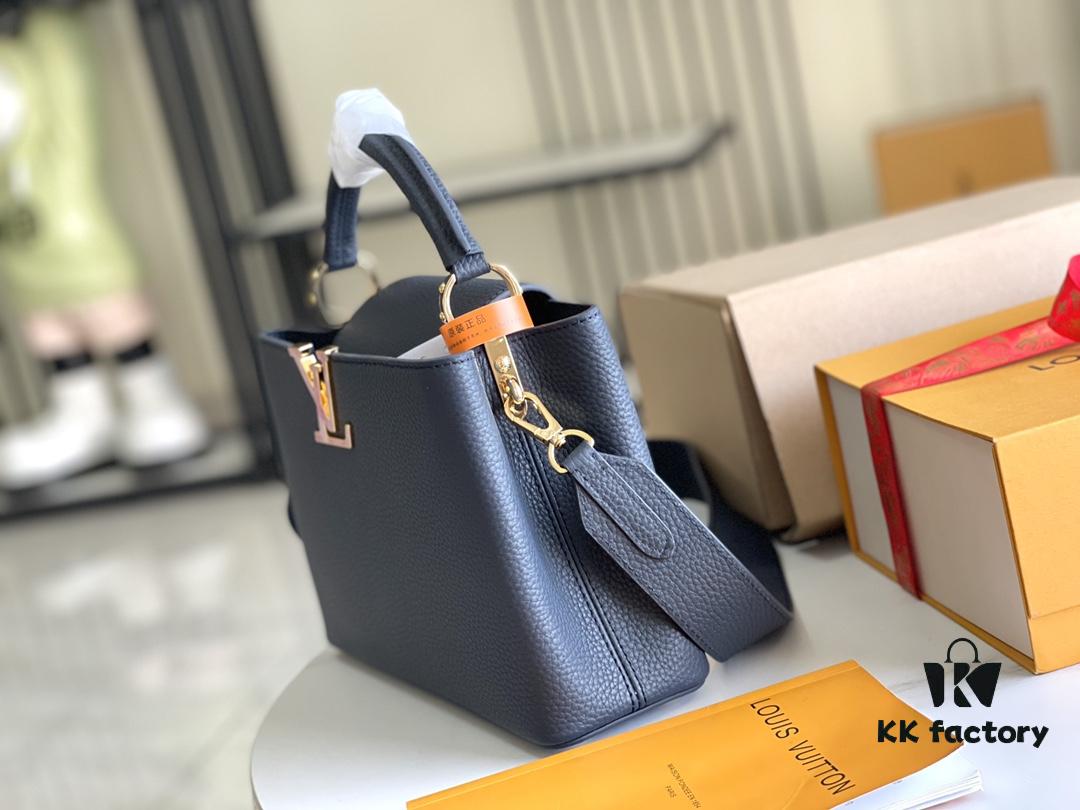 Supreme Quality Full Set Packaging 【Premium Original Leather M21150💋M58671 Deep Blue Shell Button】