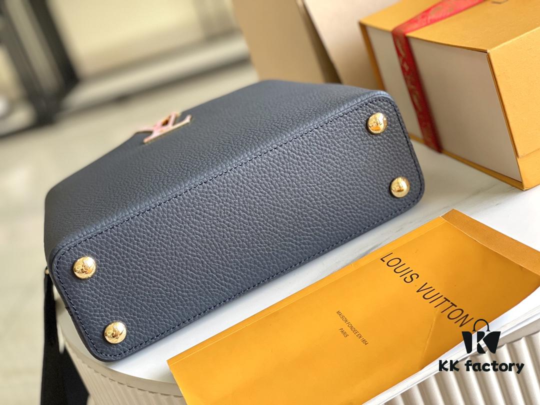 Supreme Quality Full Set Packaging 【Premium Original Leather M21150💋M58671 Deep Blue Shell Button】