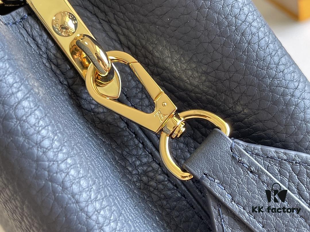 Supreme Quality Full Set Packaging 【Premium Original Leather M21150💋M58671 Deep Blue Shell Button】