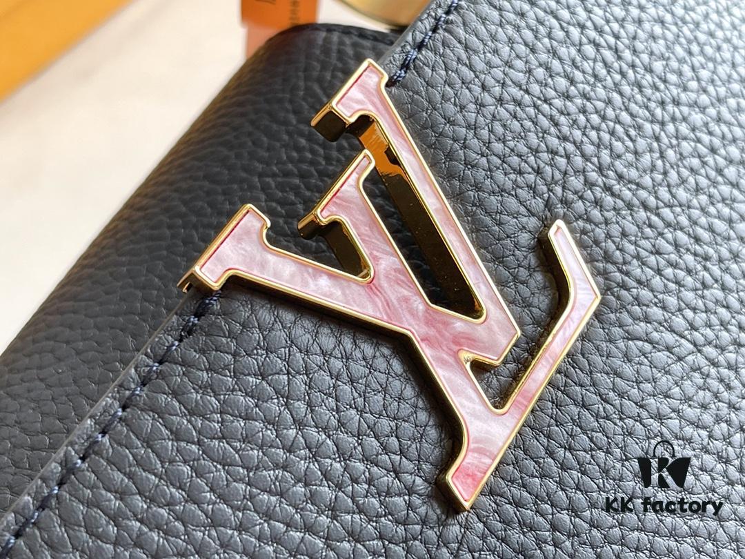 Supreme Quality Full Set Packaging 【Premium Original Leather M21150💋M58671 Deep Blue Shell Button】