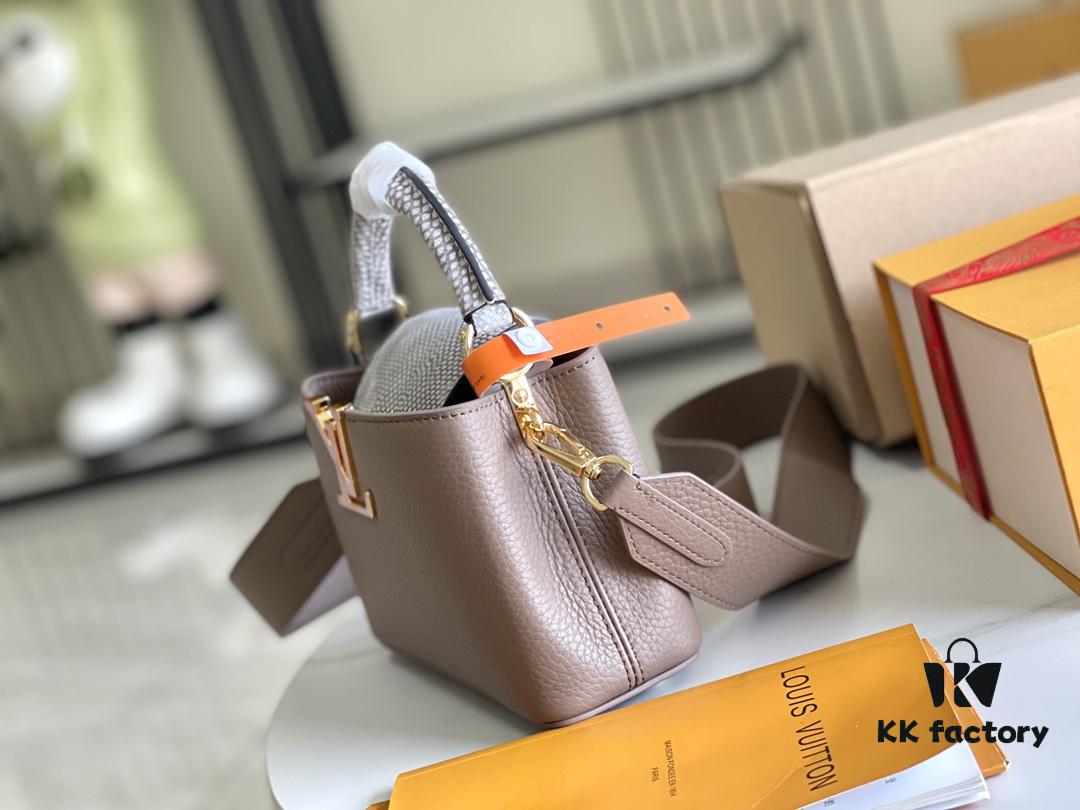 Top Grade Full Set Packaging 【Premium Original Factory Leather M21166💋 M21165 Elephant Grey with Exotic Sand Python Shell Closure】