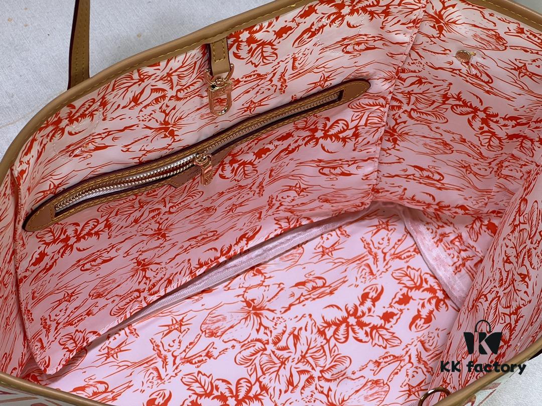 M24317 M40995 Neverfull MM Handbag in Monogram Tiles Canvas