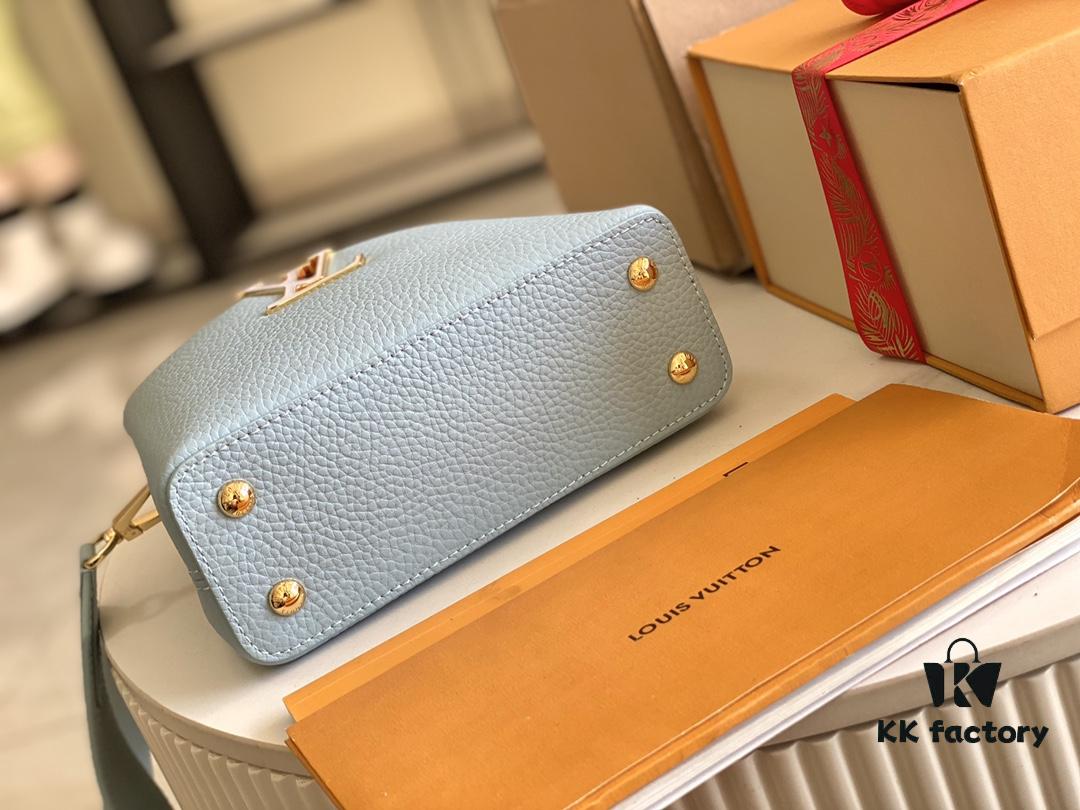 Top Grade Full Set Packaging 【Premium Original Factory Leather 💋 M21166, M21165 Misty Blue with Exotic Sand Python Shell Closure】