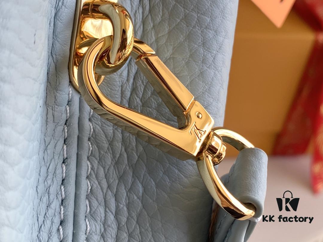 Top Grade Full Set Packaging 【Premium Original Factory Leather 💋 M21166, M21165 Misty Blue with Exotic Sand Python Shell Closure】