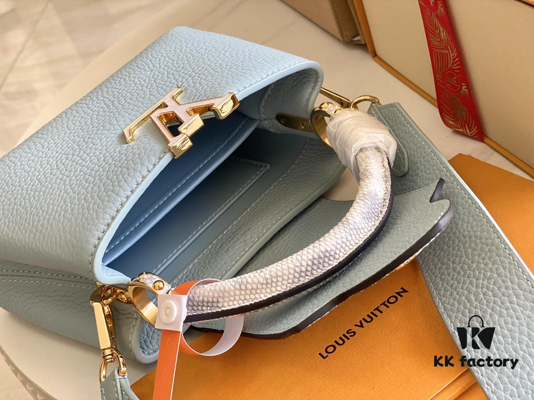 Top Grade Full Set Packaging 【Premium Original Factory Leather 💋 M21166, M21165 Misty Blue with Exotic Sand Python Shell Closure】