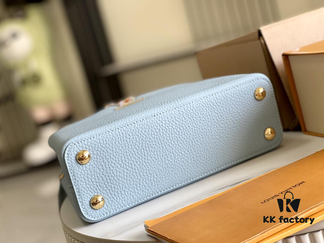 Premium Full Set Packaging 【Top Quality Original Leather 💋 M21166 Misty Blue with Exotic Sand Python Shell Closure】