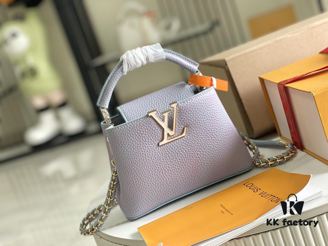 Supreme Quality Full Set Packaging 【Premium Original Factory Leather M59868💋M59850 Starlight Pearly Blue Mother-of-Pearl Button】