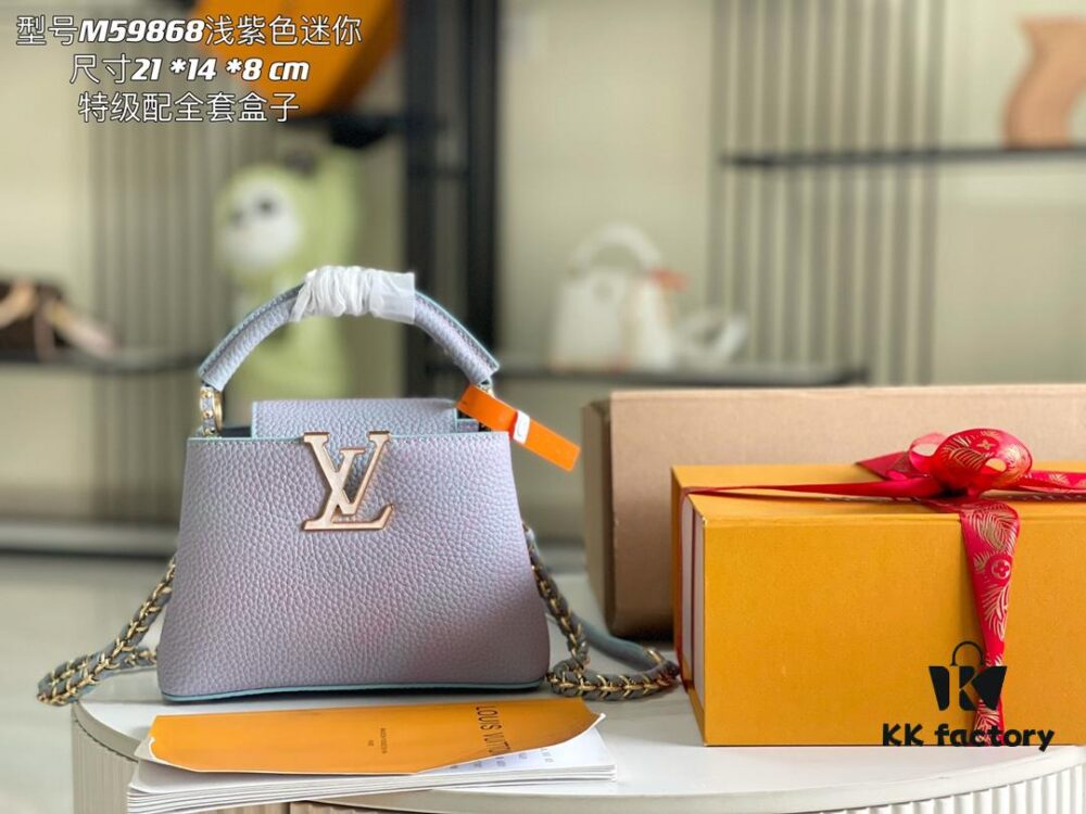 693068ba6e68136f4d9a4c13 Supreme Quality Full Set Packaging 【Premium Original Factory Leather M59868💋M59850 Starlight Pearly Blue Mother-of-Pearl Button】