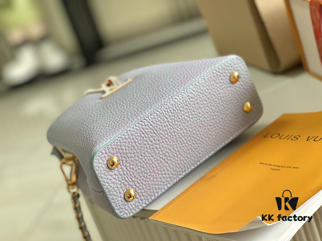 Supreme Quality Full Set Packaging 【Premium Original Factory Leather M59868💋M59850 Starlight Pearly Blue Mother-of-Pearl Button】