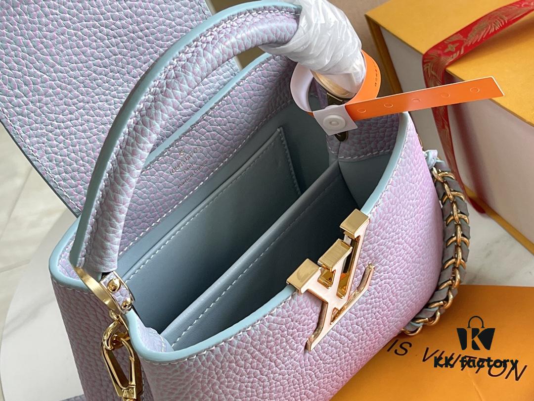 Supreme Quality Full Set Packaging 【Premium Original Factory Leather M59868💋M59850 Starlight Pearly Blue Mother-of-Pearl Button】