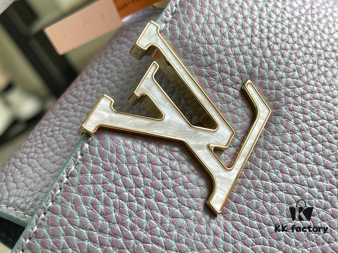 Supreme Quality Full Set Packaging 【Premium Original Factory Leather M59868💋M59850 Starlight Pearly Blue Mother-of-Pearl Button】