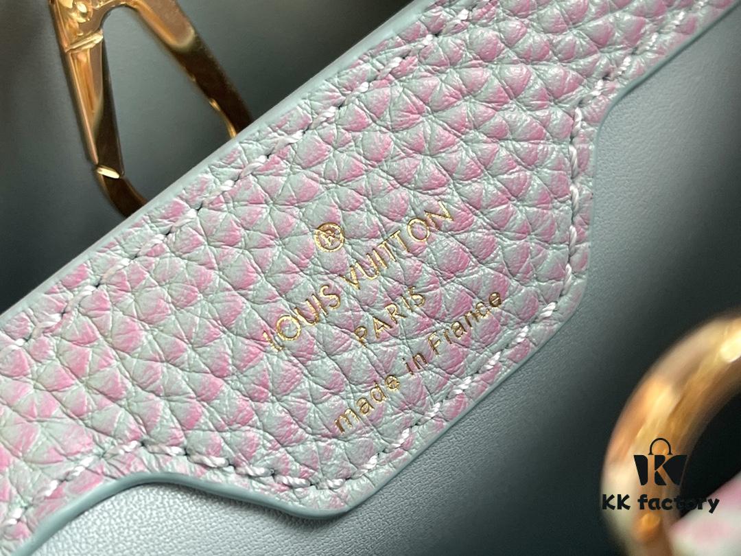 Premium Full Set Packaging [Top Quality Original Factory Leather 💋 M59868 Stellar Pearl Blue Shell Button]