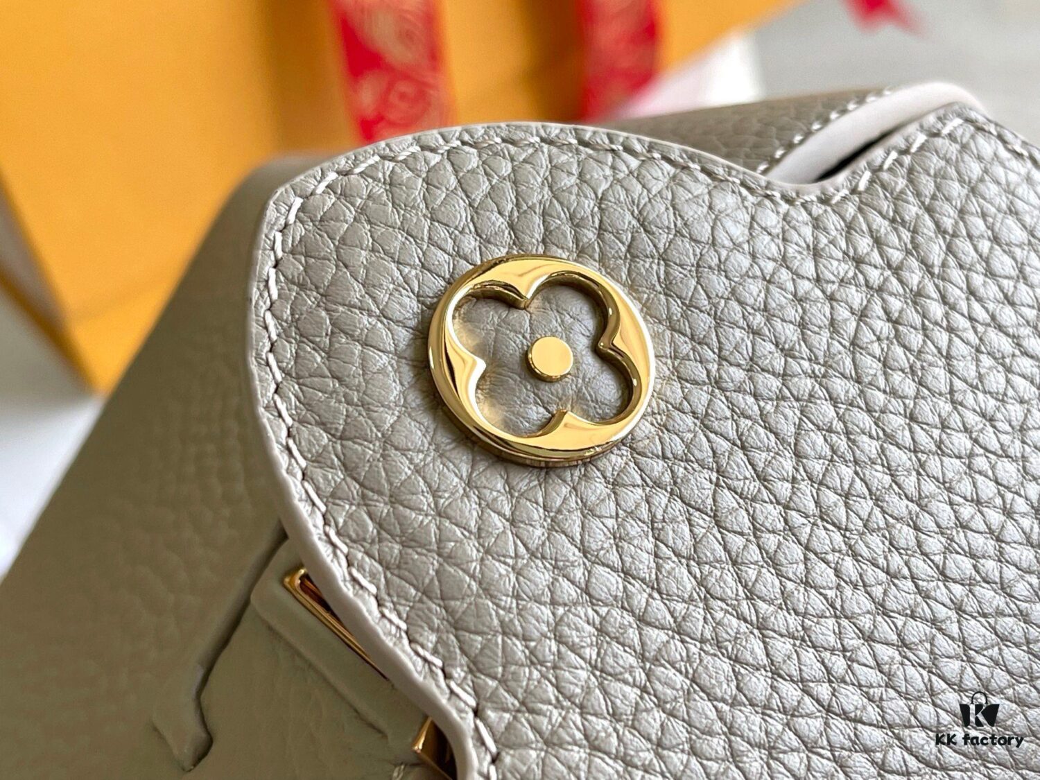 Top-Grade Original Leather New Version [Premium Original Leather M94429 💋 M59433 Elephant Gray with Gold Clasp]