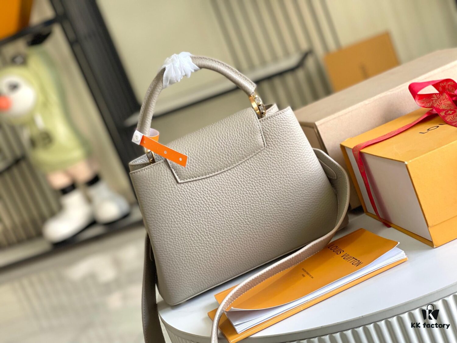 Supreme Quality Full Set Packaging 【Premium Original Leather M94429💋 M59434 Elephant Gray Gold Buckle】