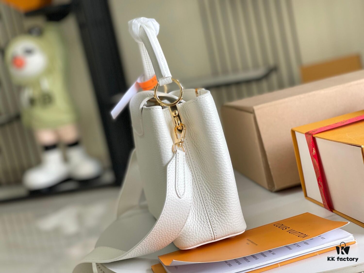 Supreme Grade Full Set Packaging 【Premium Original Leather M23456💋 M59434 White with Gold Buckle】