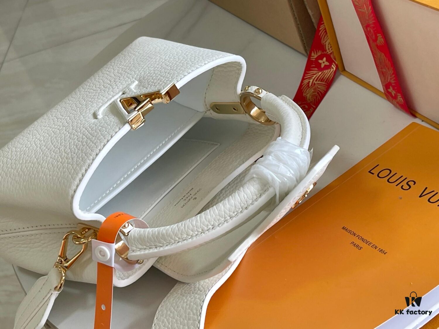 Top Grade Full Set Packaging New Version [Top Quality Original Leather M23456💋 M59433 White Gold Buckle]