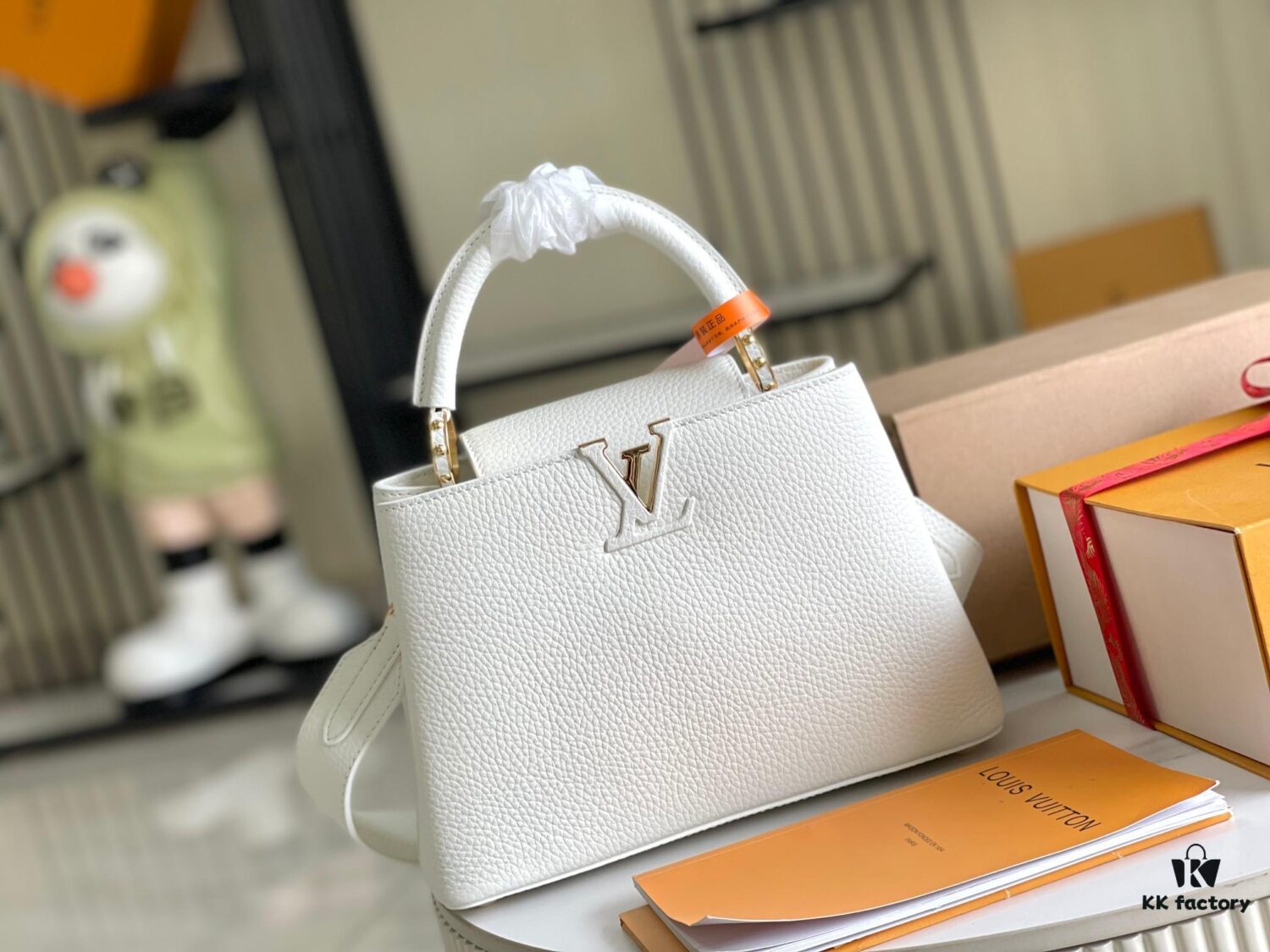 Supreme Grade Full Set Packaging 【Premium Original Leather M23456💋 M59434 White with Gold Buckle】