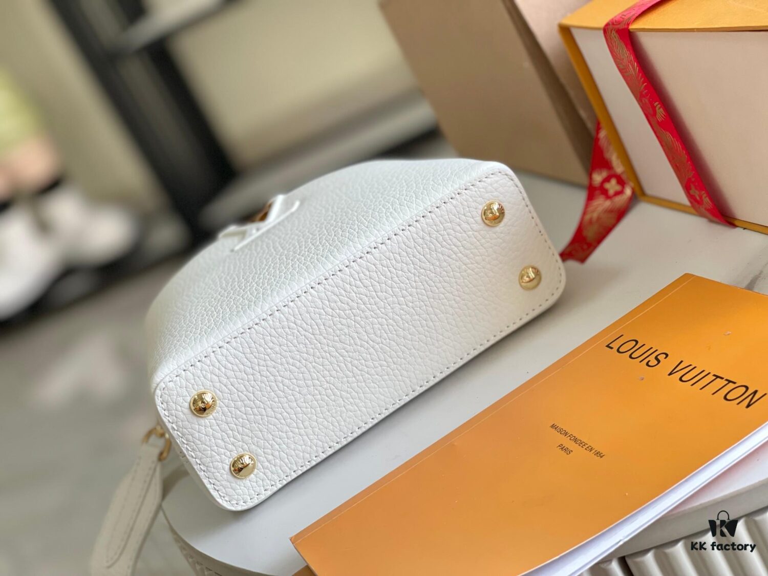 Top Grade Full Set Packaging New Version [Top Quality Original Leather M23456💋 M59433 White Gold Buckle]