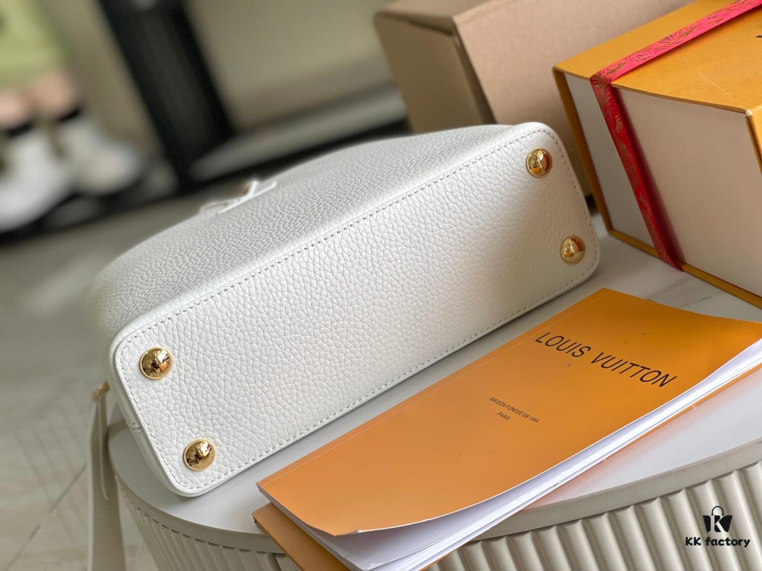 Supreme Grade Full Set Packaging 【Premium Original Leather M23456💋 M59434 White with Gold Buckle】