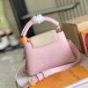 Supreme Grade Full Set Packaging 【Top Quality Original Factory Leather M23950💋 M23951 Pink with Beige Gold Upgraded Hardware】【Capucines Mini Handbag】