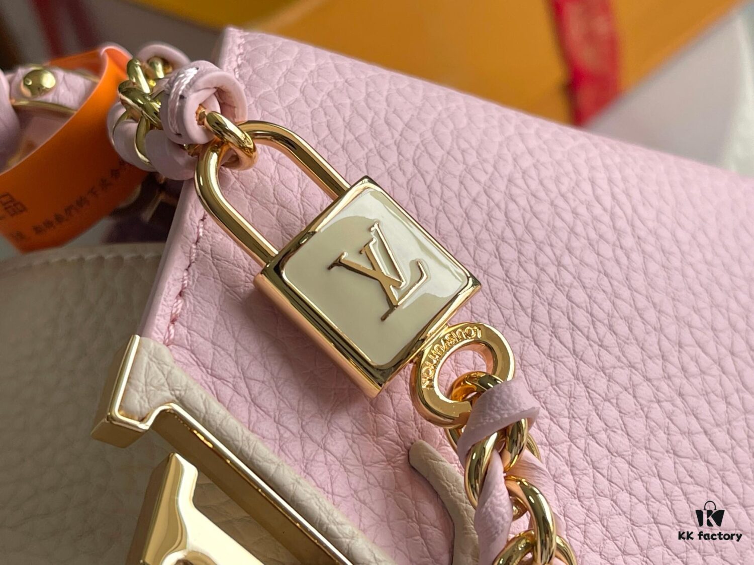 Supreme Grade Full Set Packaging 【Top Quality Original Factory Leather M23950💋 M23951 Pink with Beige Gold Upgraded Hardware】【Capucines Mini Handbag】