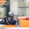 Top Grade Full Set Packaging 【Top Grade Original Factory Leather M23950💋 M23951 Black with White Gold Upgraded Hardware】【Capucines Mini Handbag】