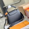 Top Grade Full Set Packaging 【Top Grade Original Factory Leather M23950💋 M23951 Black with White Gold Upgraded Hardware】【Capucines Mini Handbag】