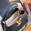 Top Grade Full Set Packaging 【Top Grade Original Factory Leather M23950💋 M23951 Black with White Gold Upgraded Hardware】【Capucines Mini Handbag】