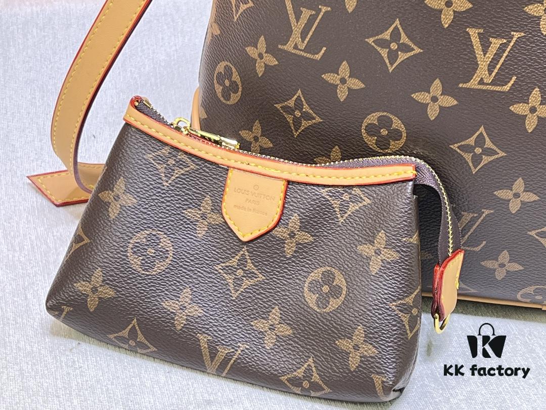 693069716e68136f4d9a4d62 Small Size, Waxy Leather Upgraded Mother-and-Child Style M44945 Hottest Viral Vintage LV Tote Bag, Early Spring Newest Design, Small Versatile Upgraded LV Shopping Tote