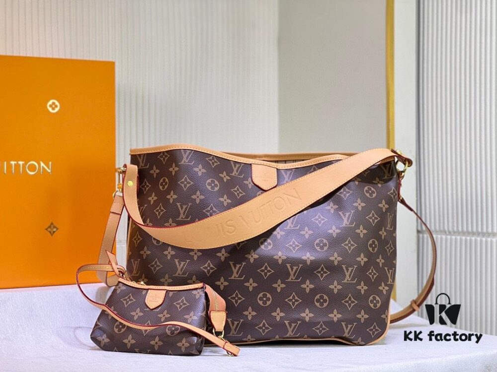 Large Size Upgraded Calfskin Maternal-Child Style LV Vintage Tote Bag M44945, Super Popular Influencer Item, Latest Spring Collection, Versatile Upgraded Shopping Tote