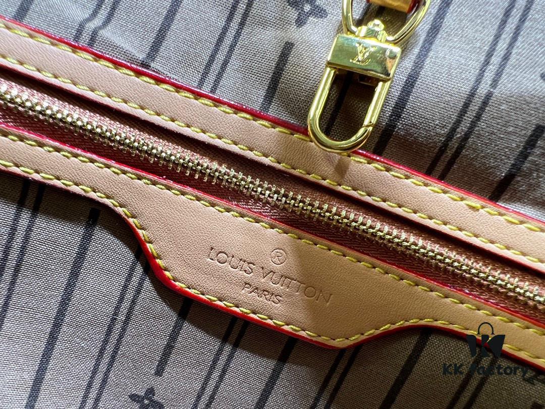 Large Size Upgraded Calfskin Maternal-Child Style LV Vintage Tote Bag M44945, Super Popular Influencer Item, Latest Spring Collection, Versatile Upgraded Shopping Tote