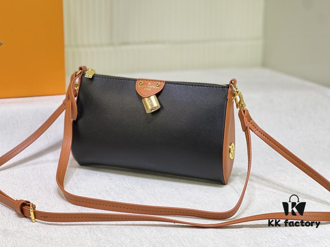 Upgraded Original M47123 Latest Runway Style LV Lock Clutch Bag