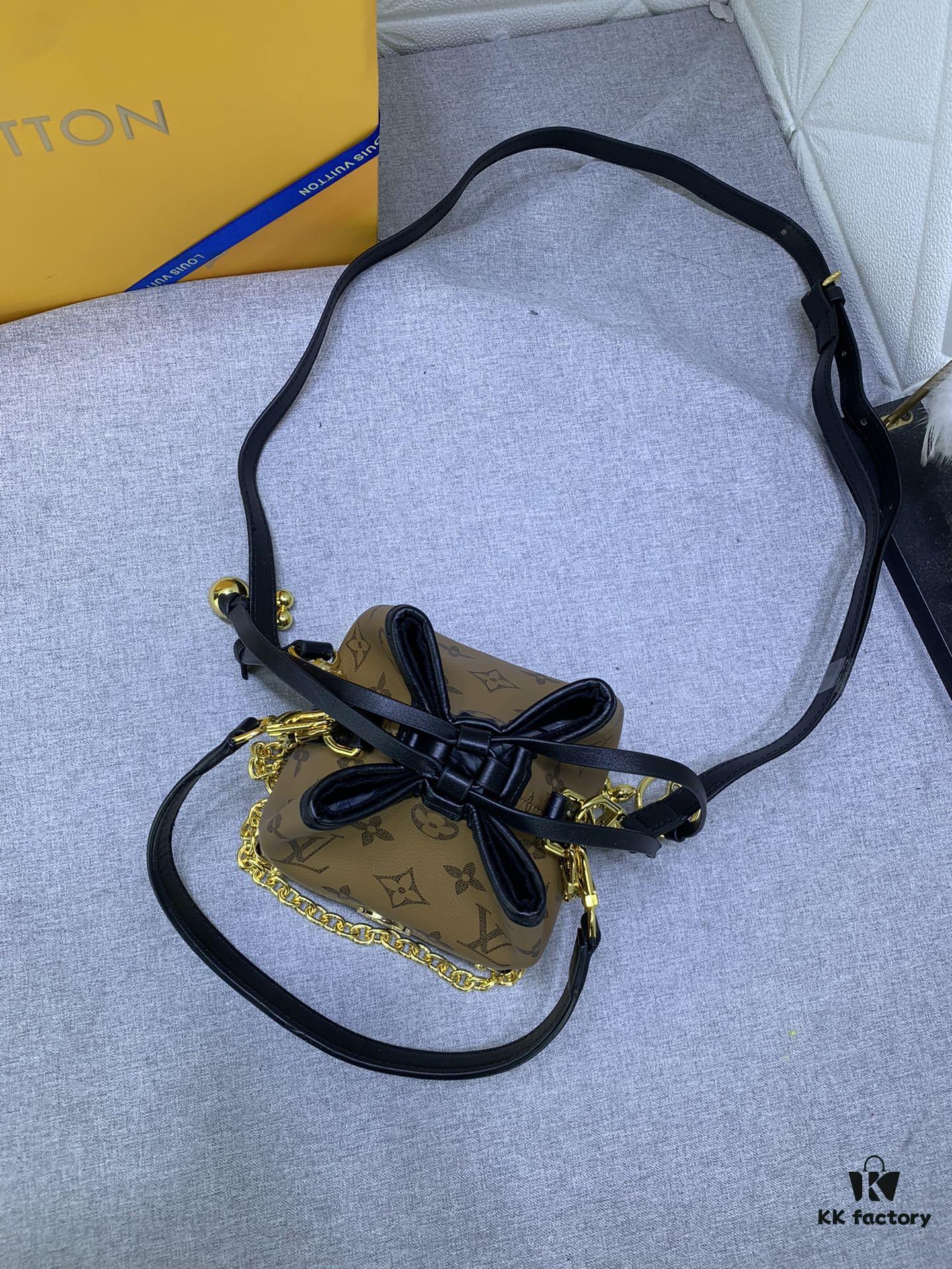 Upgraded Original M83227 White Color M82885 Mini Bucket Bag 'Shaomai' Series Online Only Handbag M82885 Yellow Flower (Shaomai Bag)