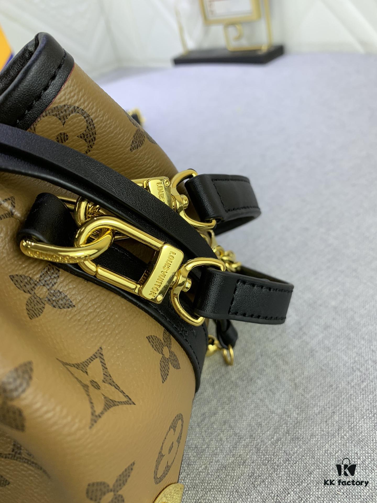 Upgraded Original M83227 White Color M82885 Mini Bucket Bag 'Shaomai' Series Online Only Handbag M82885 Yellow Flower (Shaomai Bag)