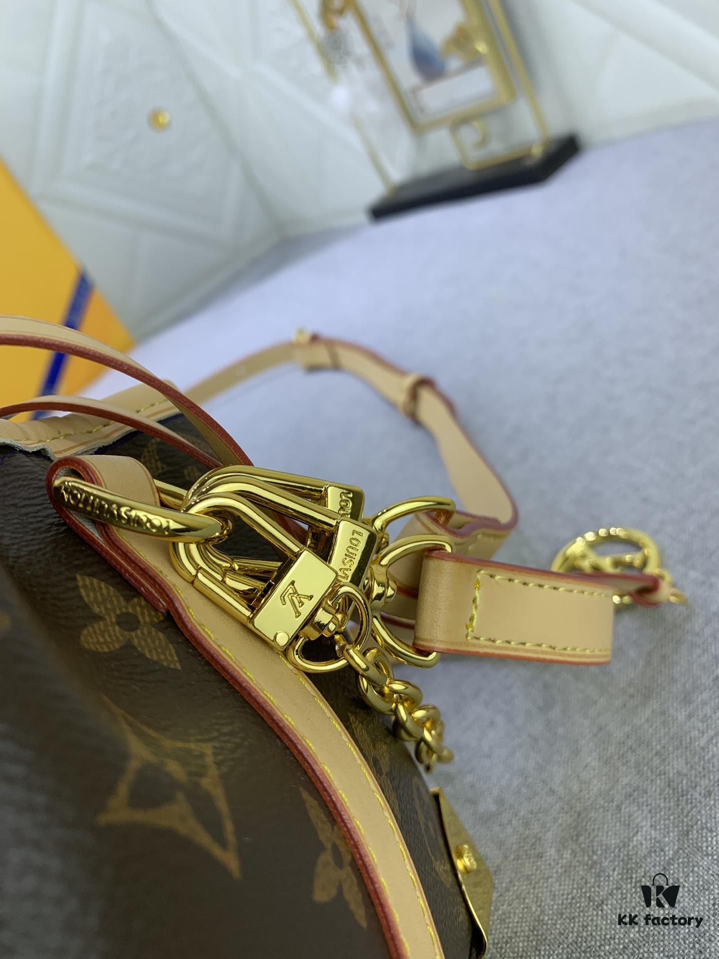 Upgraded Original M83227 White Color M82885 Mini Bucket Bag 'Shumai Bag' Collection Online Only Handbag M82885 Yellow Flower (Shumai Bag)