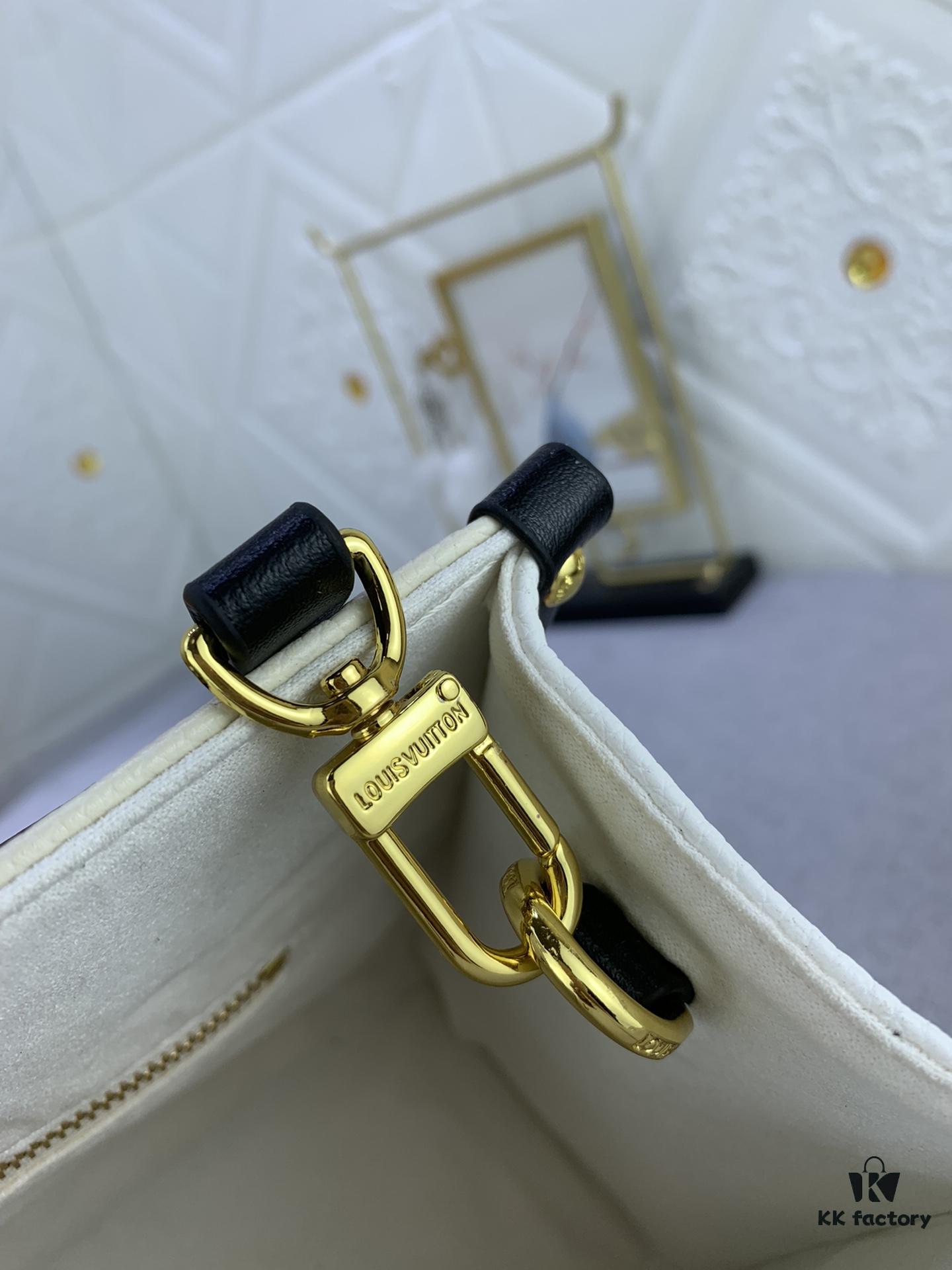 New Arrival [LV CRAFTY ONTHEGO Tote Bag] M45373, M45719 – Large 41x34x19, Medium 34x26x15, Small 25x19x11 – Embossed Leather with Classic Monogram Pattern, Braided Handle Trim, Leopard Print Silk Screen, Street-Style Design