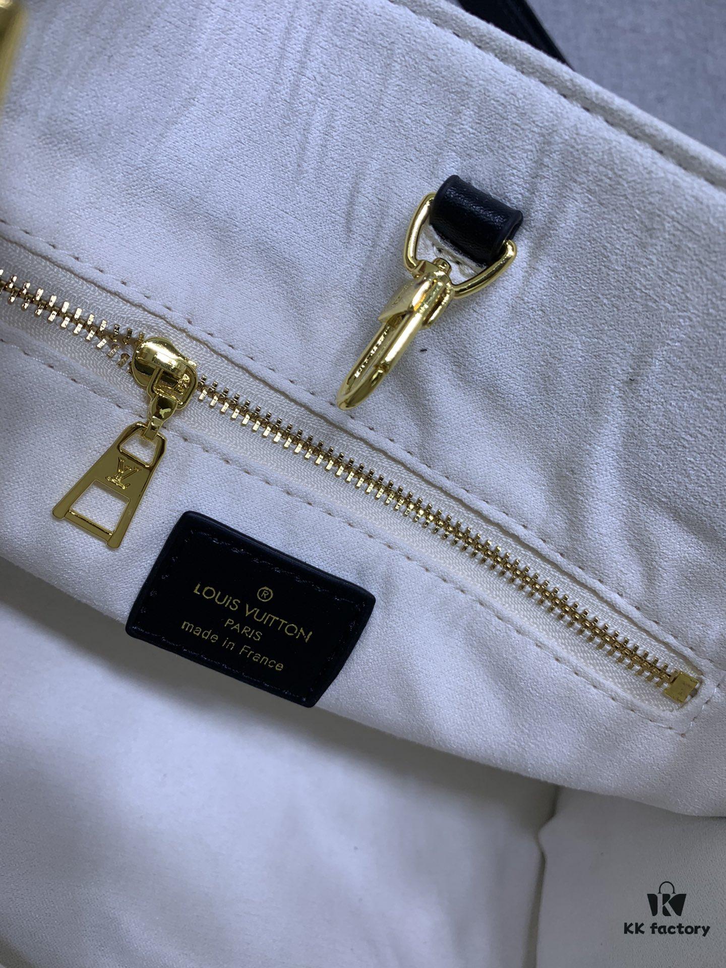 New Arrival [LV CRAFTY ONTHEGO Tote Bag] M45373, M45719 – Large 41x34x19, Medium 34x26x15, Small 25x19x11 – Embossed Leather with Classic Monogram Pattern, Braided Handle Trim, Leopard Print Silk Screen, Street-Style Design