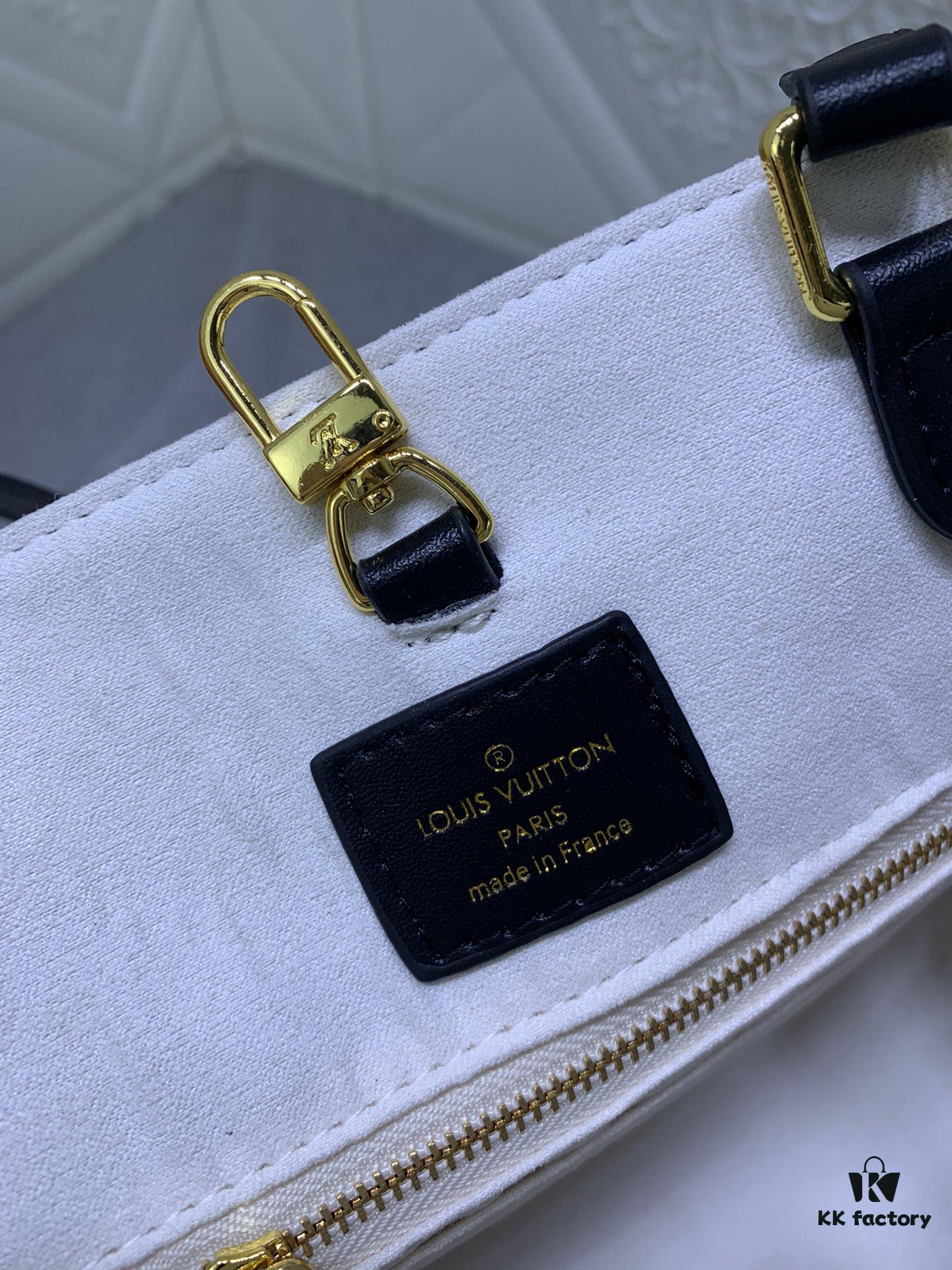 New Arrival [LV CRAFTY ONTHEGO Tote Bag] m45373, m45719 - Large 160, Medium 150, Small Upgraded Original Version with Authentic Woven Handle Strap and Leopard Print Silk Screen