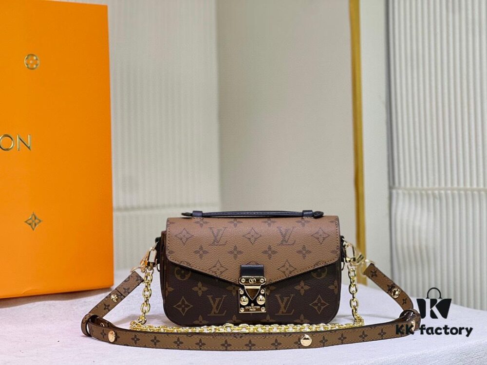Quality Upgrade [Exclusive Real-shot M46279 Damier, Yellow Flower] LV Sling Bag Mini East West Métis Handbag