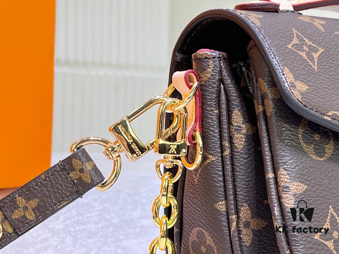 Quality Upgrade [Exclusive Real Shot M46279 Monogram, Yellow Flower] LV Sling Bag Mini East West Métis Handbag