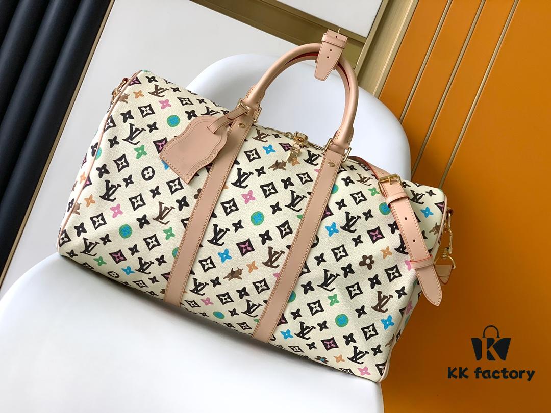 M24901 Black M24233 White Year's Hottest LV X YK Keepall 50 Combines Classic Design with Iconic Details