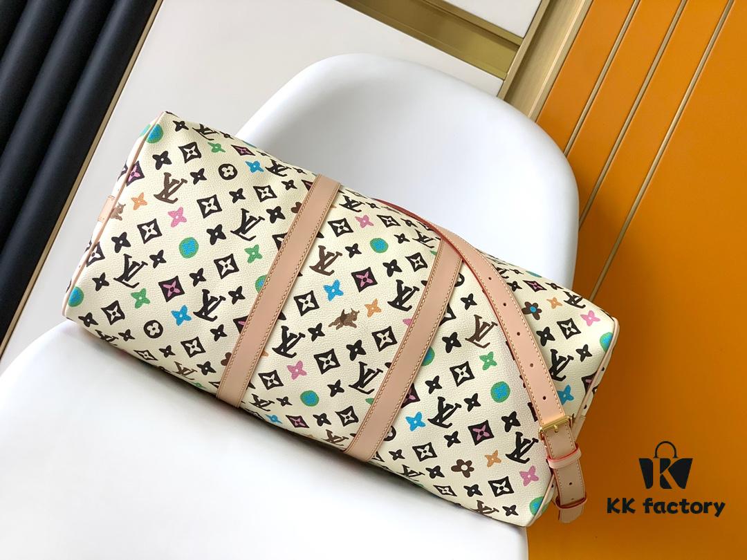 M24901 Black M24233 White Year's Hottest LV X YK Keepall 50 Combines Classic Design with Iconic Details