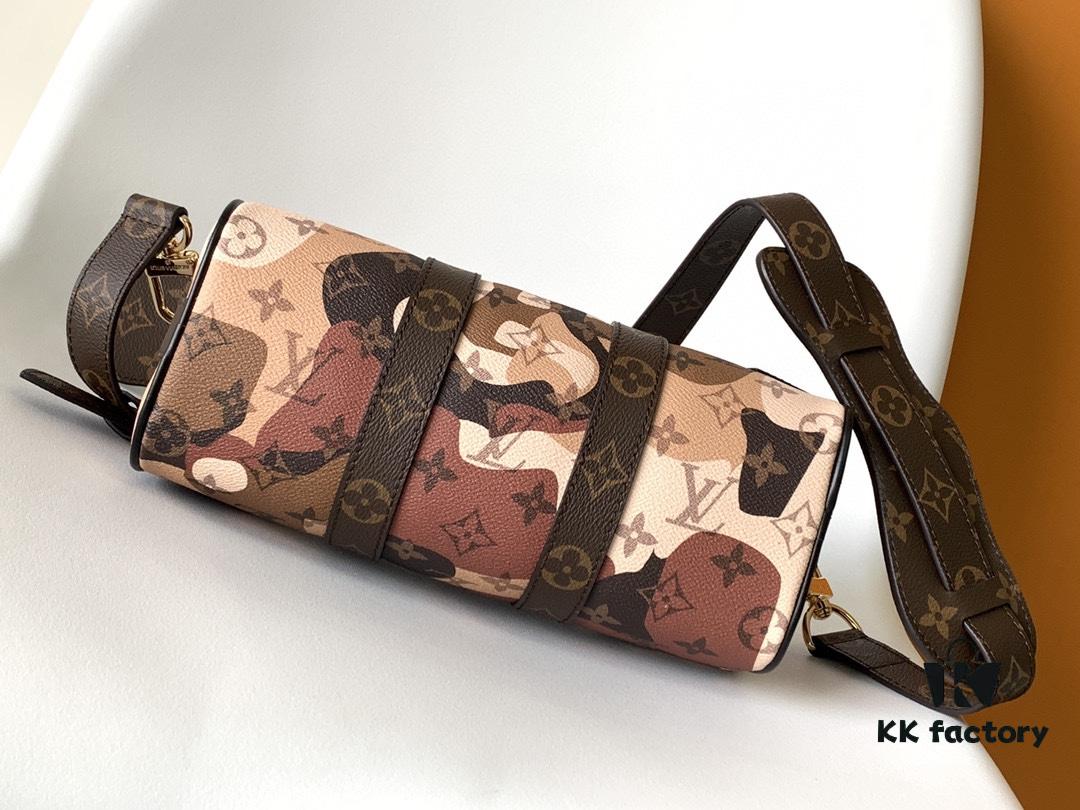 Keepall Bandoulière 25 Bag from LV Portrait Collection with M46678 Eyes and M46701 White Flowers, Exclusive Original Stock